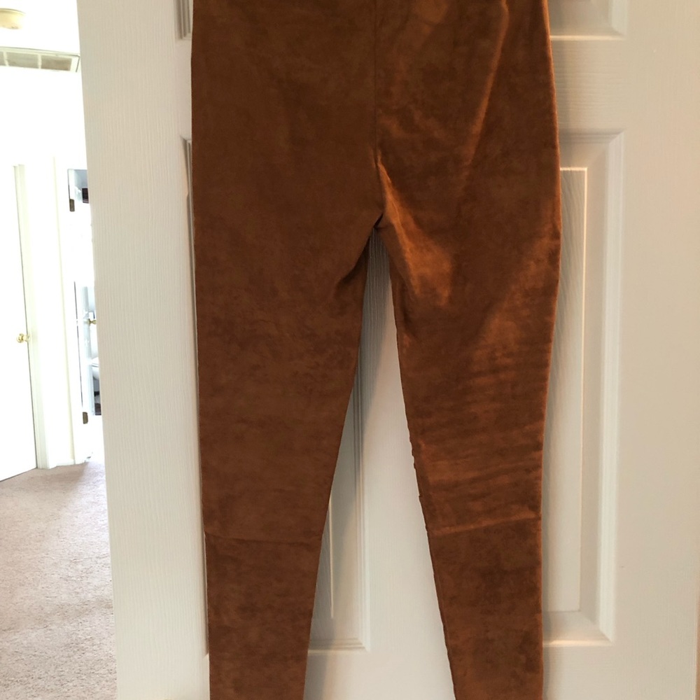 Military Hippie faux suede camel pants